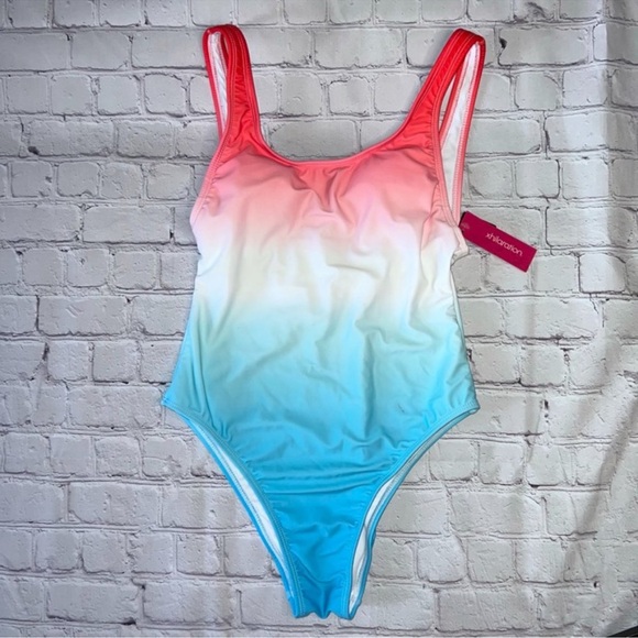 💥 NWT Red White and Blue Ombré One Piece Swimsuit | Size Medium - Picture 8 of 11